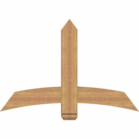 Ekena Millwork Bellingham Timber Gable Bracket, Western Red Cedar, 48"W x 32"H x 5 1/2"D x 5 1/2"F, 16/12 Pitch GBW048X32X0606BEL00SWR